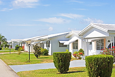 Row of houses, Boynton Beach, Florida, United States