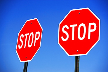 Two stop signs