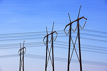 Communication towers and power lines