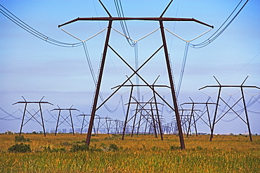 Communication towers and power lines