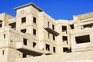 Brick building under construction