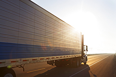 Semi truck on highway