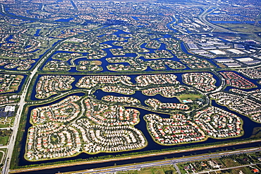 Aerial view of city