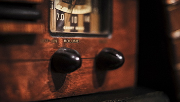 Detail of antique radio