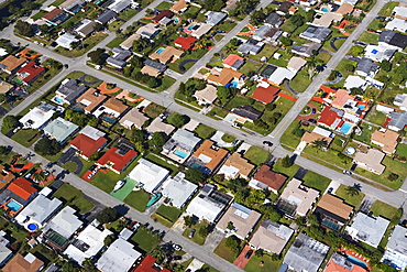 Aerial view of houses