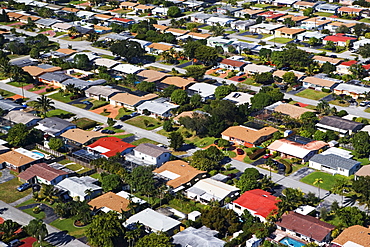 Aerial view of houses