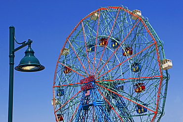 Ferris wheel and lamppost