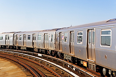 Train on railroad track