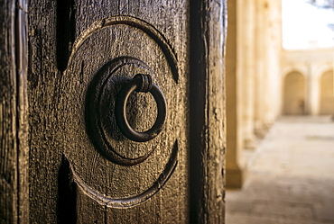 Door knocker on Cathedral of Almeria, Almeria, Spain