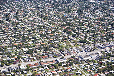 USA, Florida, Miami, Aerial view of suburban residential district 