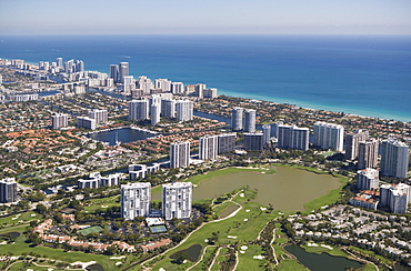 USA, Florida, Miami cityscape as seen from air