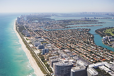 USA, Florida, Miami cityscape as seen from air