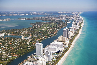 USA, Florida, Miami cityscape as seen from air