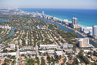 USA, Florida, Miami cityscape as seen from air