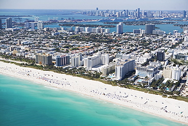 USA, Florida, Miami, Cityscape with beach