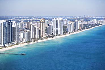 USA, Florida, Miami, Cityscape with beach