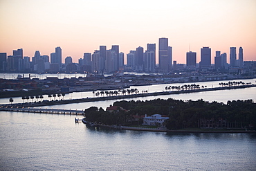 USA, Florida, Miami, Cityscape with coastline