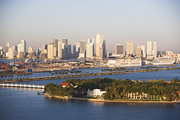 USA, Florida, Miami, Cityscape with coastline