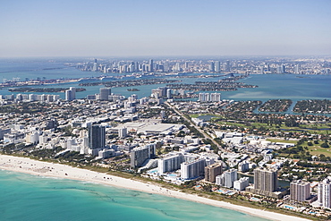 USA, Florida, Miami, Cityscape with beach