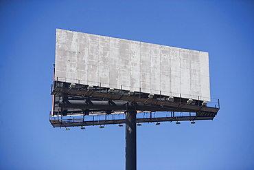 Empty billboard against clear sky