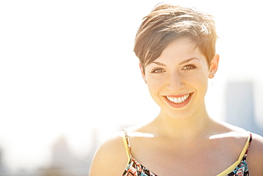 Portrait of young smiling woman