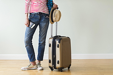 Woman ready to go on vacations