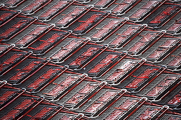 Full frame shot of supermarket trolleys