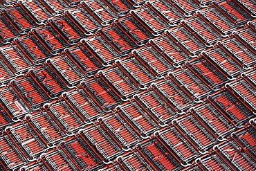 Full frame shot of supermarket trolleys