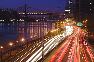 USA, New York state, New York city, vehicle lights