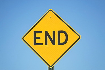 Close-up of dead end sign