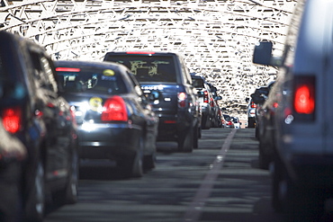 USA, New York, Long Island, New York City, Queensboro bridge, Cars in traffic jam, USA, New York, Long Island, New York City