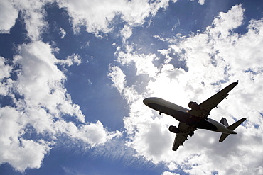 Airplane in sky