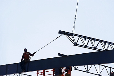 Man working on metal construction