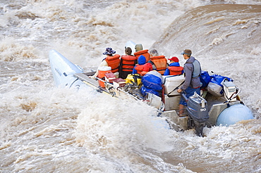 People white water rafting, Colorado River, Moab, Utah, United States