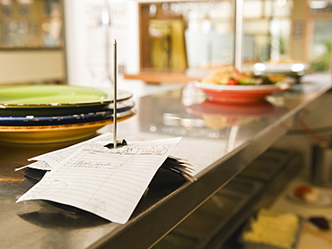 Food order spike in restaurant kitchen