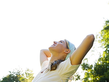 Woman looking at sky