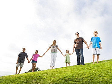 Family holding hands