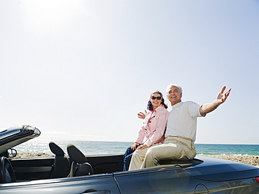 Couple on road trip