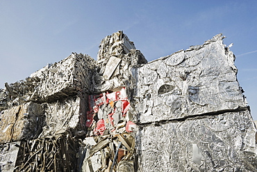 Stacks of recycled metal