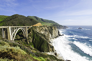 Coastline with bridge, Big Sur, Monterey, California