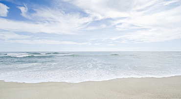 Seascape with surf on sandy beach, Nantucket, Massachusetts, USA