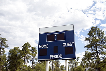 Low angle view of scoreboard, Phoenix, Arizona