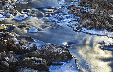 Stream in winter, Kent Falls State Park, Kent, CT