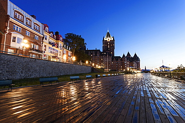 Empty embankment at dusk, Canada