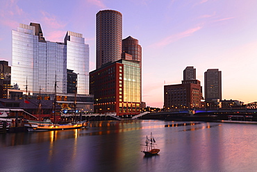 Waterfront at dawn, Boston, Massachusetts
