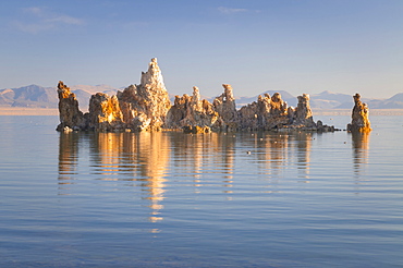 Rock formation in lake, Mono Lake, California