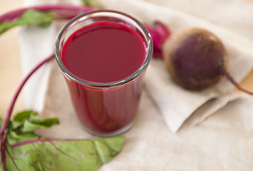 Studio Shot of beetroot juice