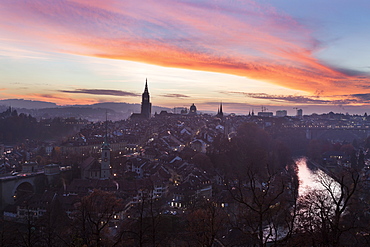 Cityscape at dawn, bern bern mittelland, Switzerland 