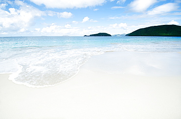 Scenic view of coastline, Cinnamon Bay, St. John, US Virgin Islands