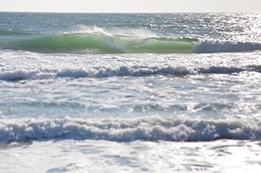 View of waves on sea, Nantucket Island, Massachusetts, USA